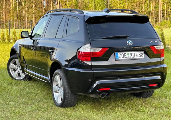 BMW X3 cena 41900 przebieg: 237000, rok produkcji 2007 z Węgorzewo małe 781